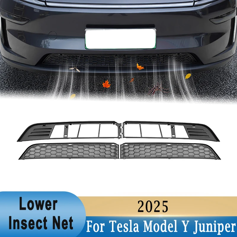 

Front Bumper Lower Grille Insect Net Mid-net Air Inlet Vent Guard Mesh Protection Modified Part for Tesla Model Y Juniper 2025