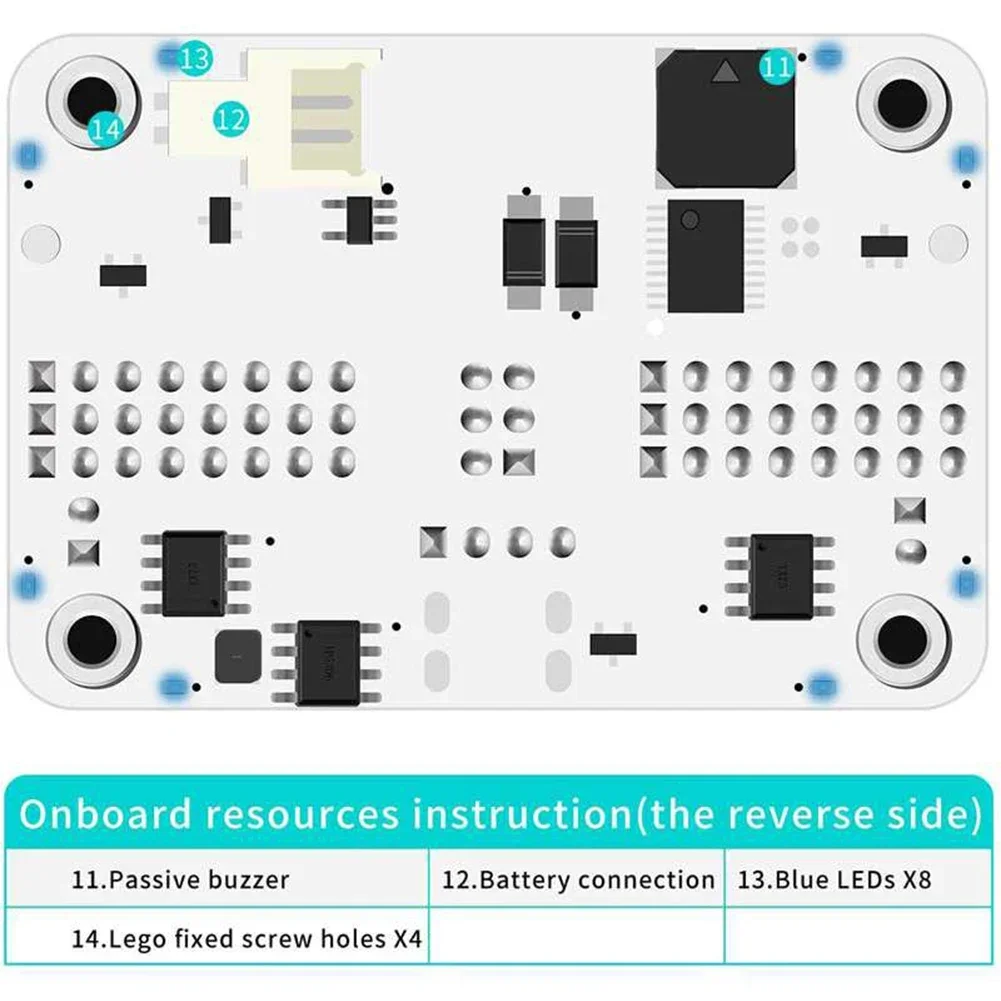 Elecfreaks Wukong Micro: Adaptador de placa de extensão de bits Programação de dedo mecânico para aprendizagem de programa educacional de blocos de construção