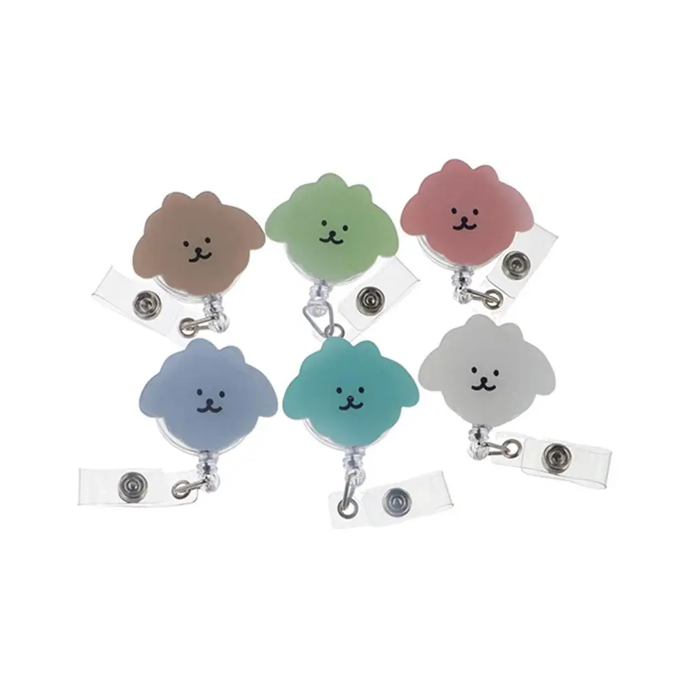 Cartoon Dog Nurse Badge Reel Animals Chest Card Retractable Badge Holder Work Card Acrylic Puppy Easy Pull Buckle Hospital Use
