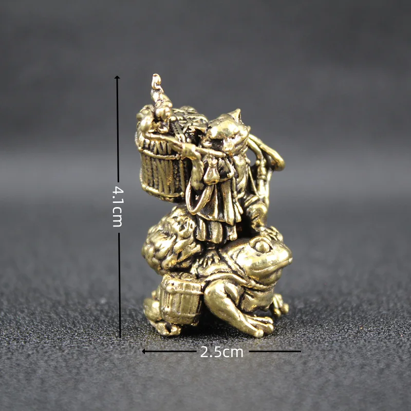Brass Wenwan Fox Fairy Ornament Home Office Desktop Decoration Fox Fairy Golden Toad Brass Ornament Wholesale