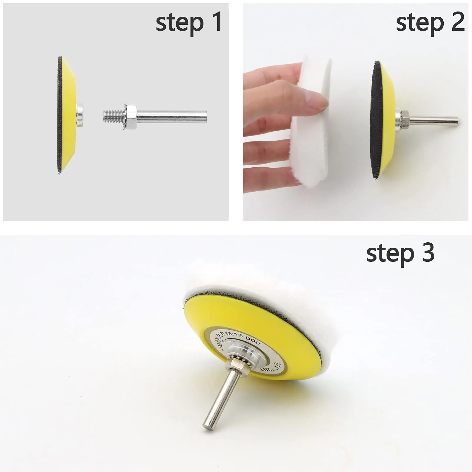 Auto Scheinwerfer Restaurierung skit 3 Zoll Poliers chleif scheiben mit Auto polierer Scheuer Poliers chwamm Soft Interface Pad