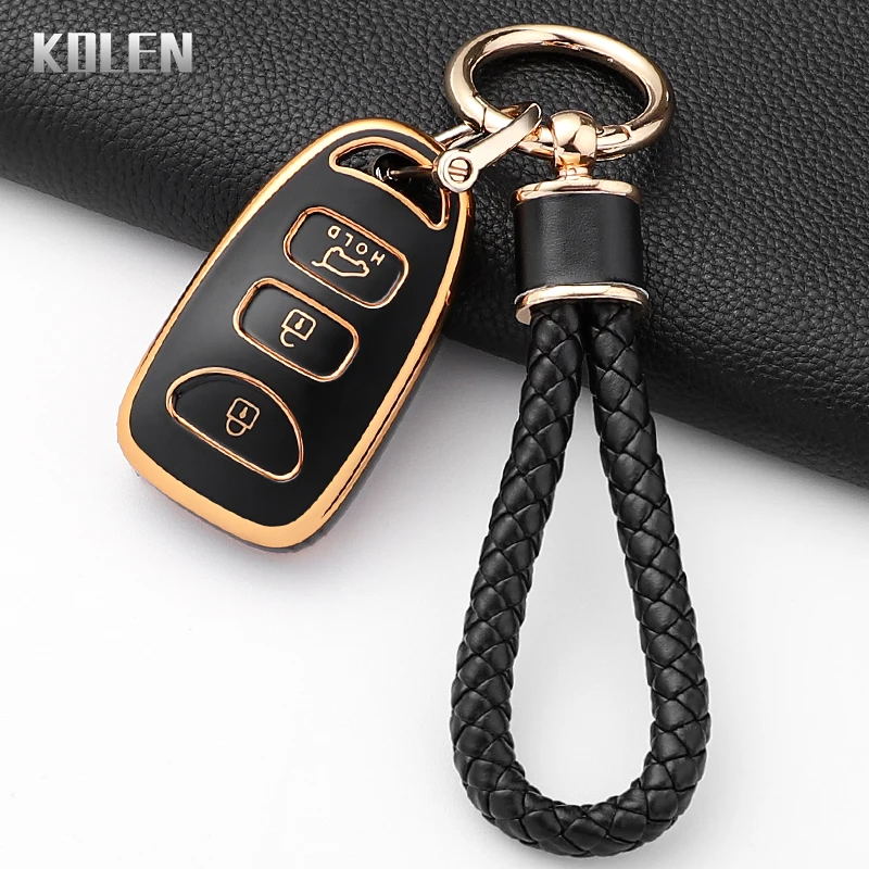 موضة حافظة مفاتيح السيارة من البولي يوريثان غطاء لشركة هيونداي كيا توسكون إلنترا ريو سبورتاج روندو أكسنت المحمية قذيفة المفاتيح فوب اكسسوارات