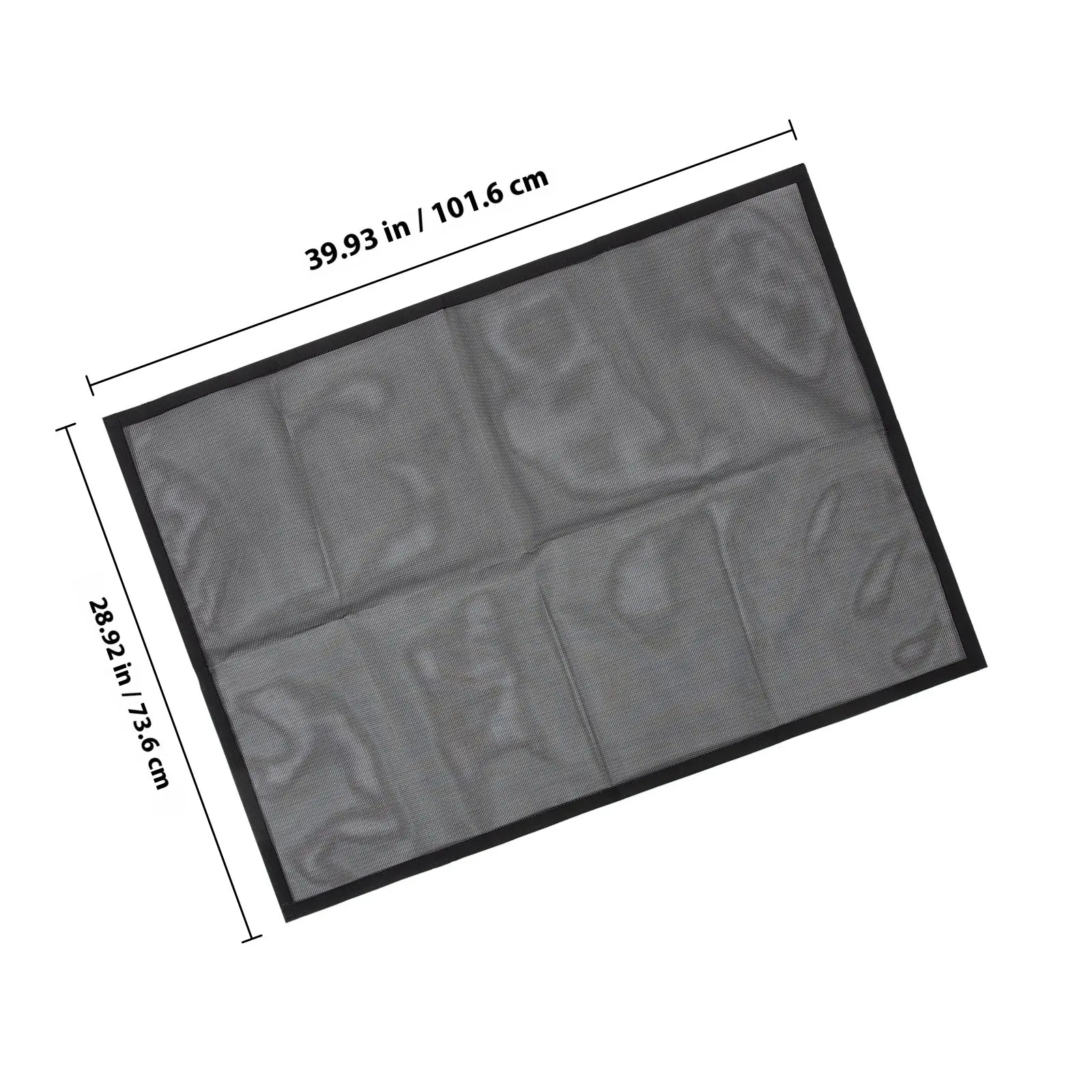 1Set Fireplace Mesh Screen Black PVC Rust-Resistant Curtain Panel Spark Guard Hearth Screen Protector for Carpet Floor Safety