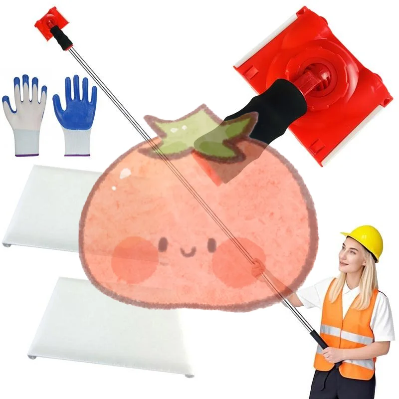 قطع حواف الطلاء الأحمر في جدار بلاستيكي داخلي للمنزل مع وسادة شعيرات نايلون وحواف رسم زاوية وحواف #1