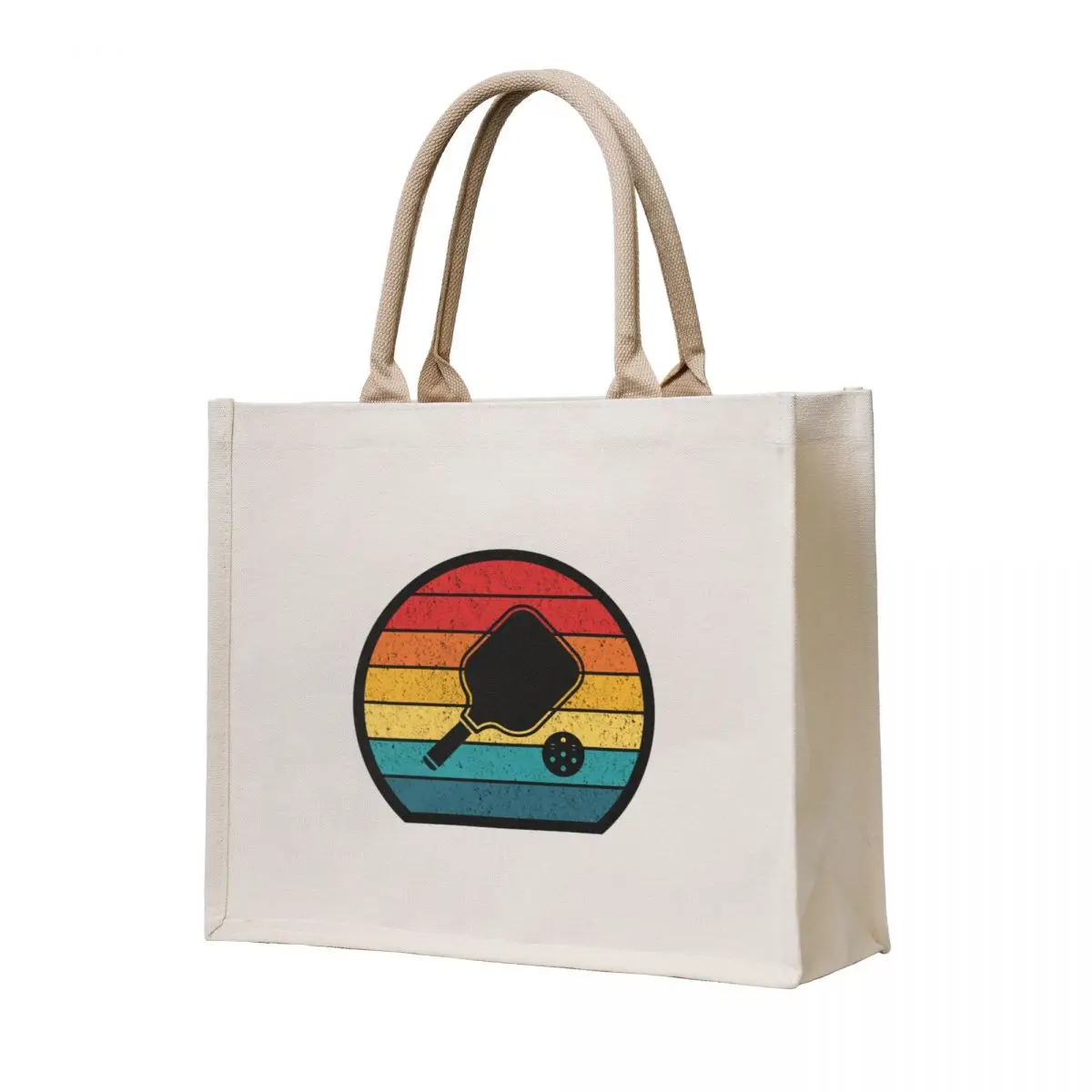 

Pickleball retro sunset Tote Bag tote bag canvas tote bags aesthetic shopping bag logo