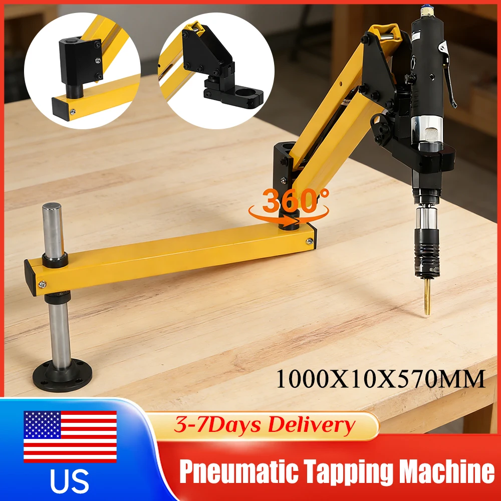

Mini Cantilever Pneumatic Tapping Machine Arm Aluminum Electric Tapping Machine High Strength Handheld Chamfering Hardware Tools