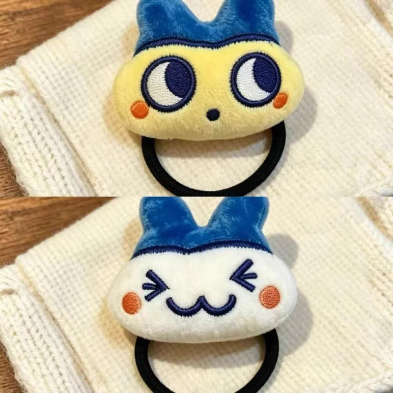 Cute Tamagotchi Hair Tie Plush Doll Cartoon Elastic Band Sweet Girl Japanese Style Head Rope Twin Tail Hair Accessories