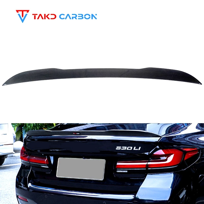

TAKD Style 3K Twill Dry Carbon Fiber G30 G38 Car Rear Wing Rear Trunk Spoiler for bmws 5 Series 520i 525i 530i 540i