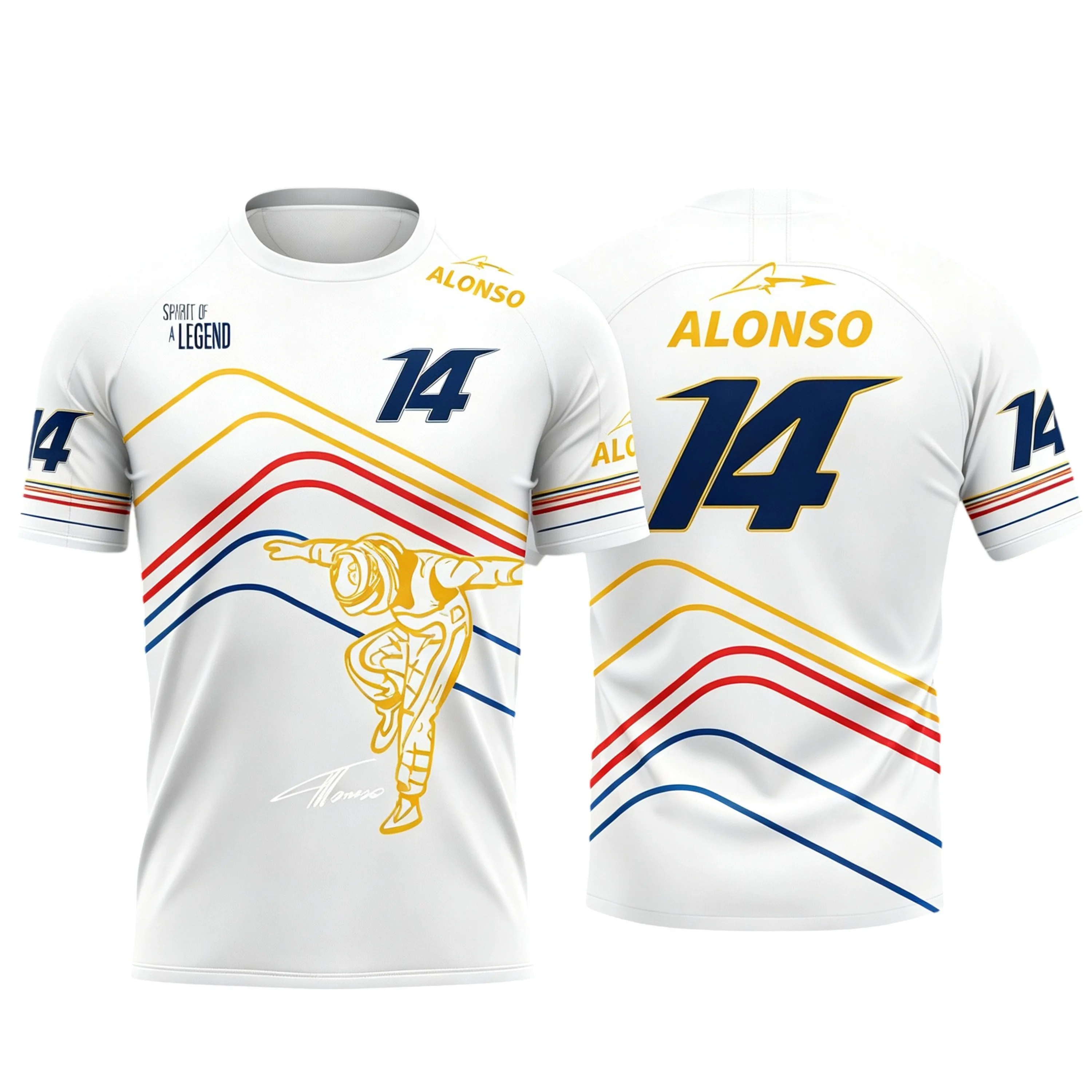 2026 Racing No. 14 Fernando Alonso Fan 3D Printed T-Shirt Men Women Summer Casual Short Sleeve Fanwear