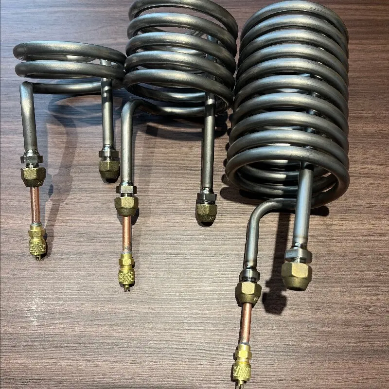 

Seafood fish tank refrigeration titanium tube, 0.1HP 0.3HP 0.5HP miniature titanium tube evaporator.