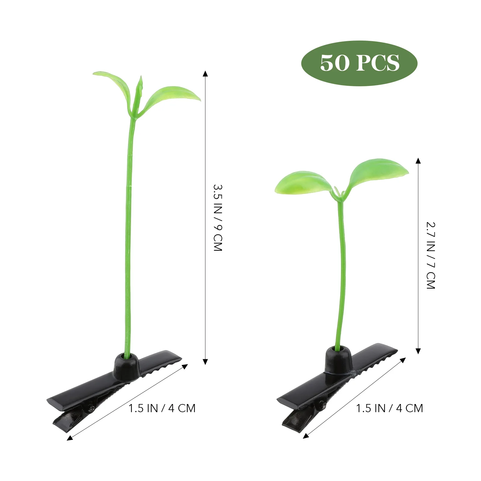 Забавные заколки для волос в виде травы, модные заколки для волос в форме ростков фасоли, зажим для волос для женщин и девочек, заколка-пряжка для волос, аксессуары для волос, 50 шт.