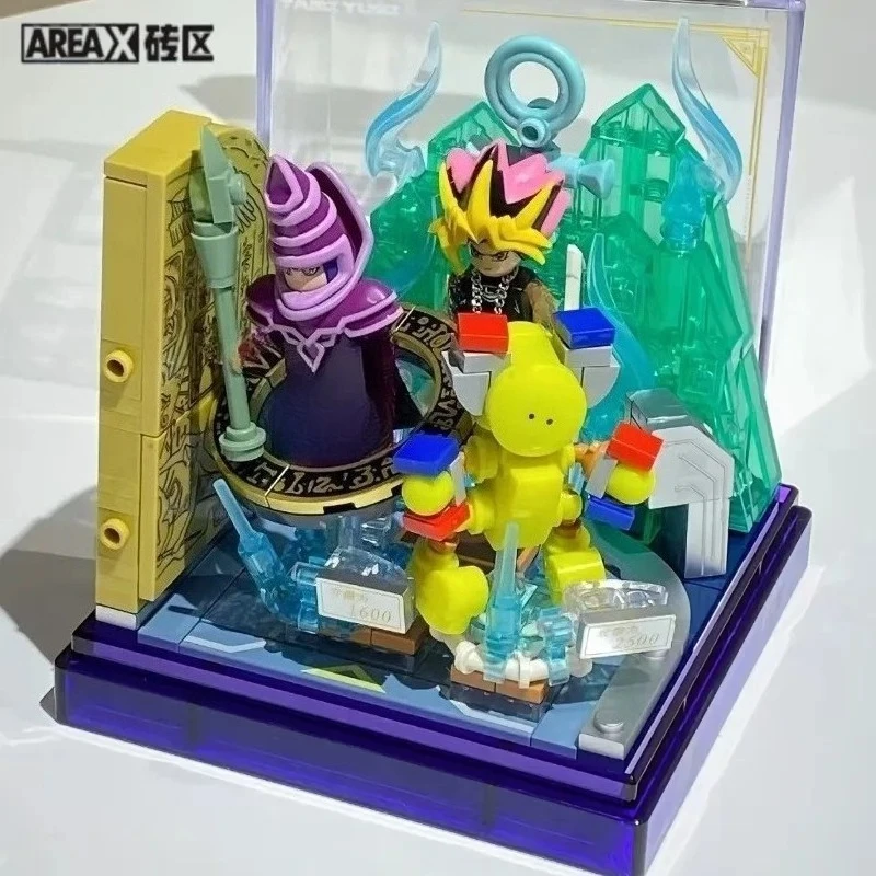 Areax Yu-Gi-Oh! Series Building Blocks Boxes Model Ornaments Seto Kaiba Yugi Muto Small Granule Assembling Toys Collection Gifts