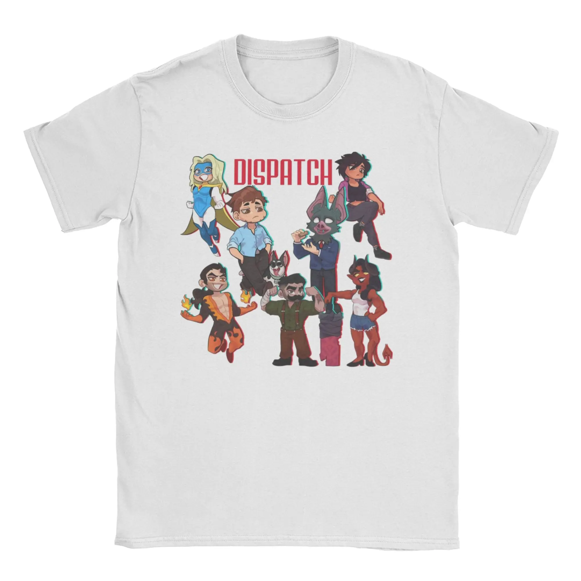 

Funny Cute Dispatch Game Anime T-Shirts Men Women's O Neck Cotton T Shirt Short Sleeve Tee Shirt New Arrival Clothing