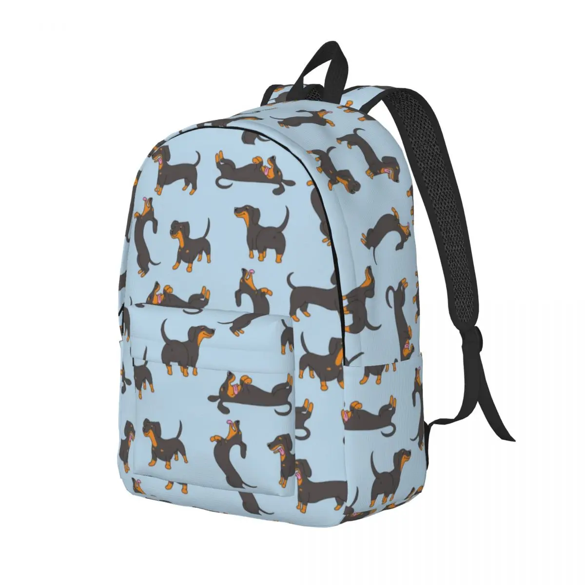 Bonito perro de dibujos animados Dachshund para adolescentes, mochila escolar para estudiantes, regalo universitario medio y alto