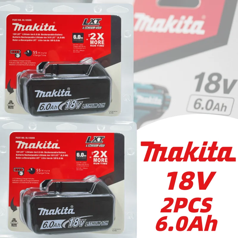 

NEW Makita 18V Battery 6Ah Li-ion BL1860B BL1850 BL1830 DHP482RFX9 for Cordless Tools LXT400