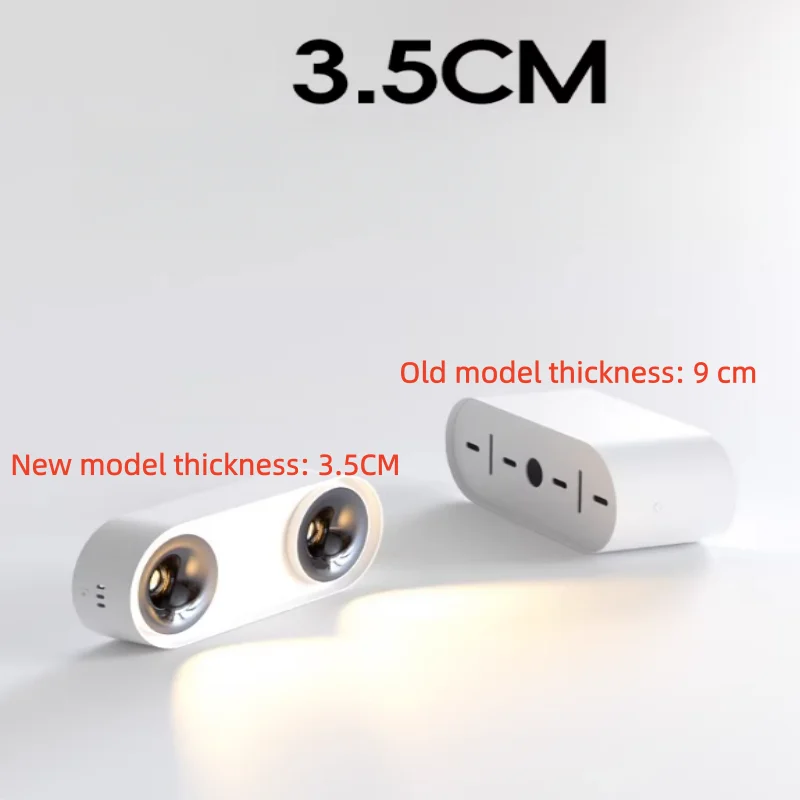 Latest concealed ultra-thin ceiling lights - centralized lights with three ends and three heads, square shape, suitable for home