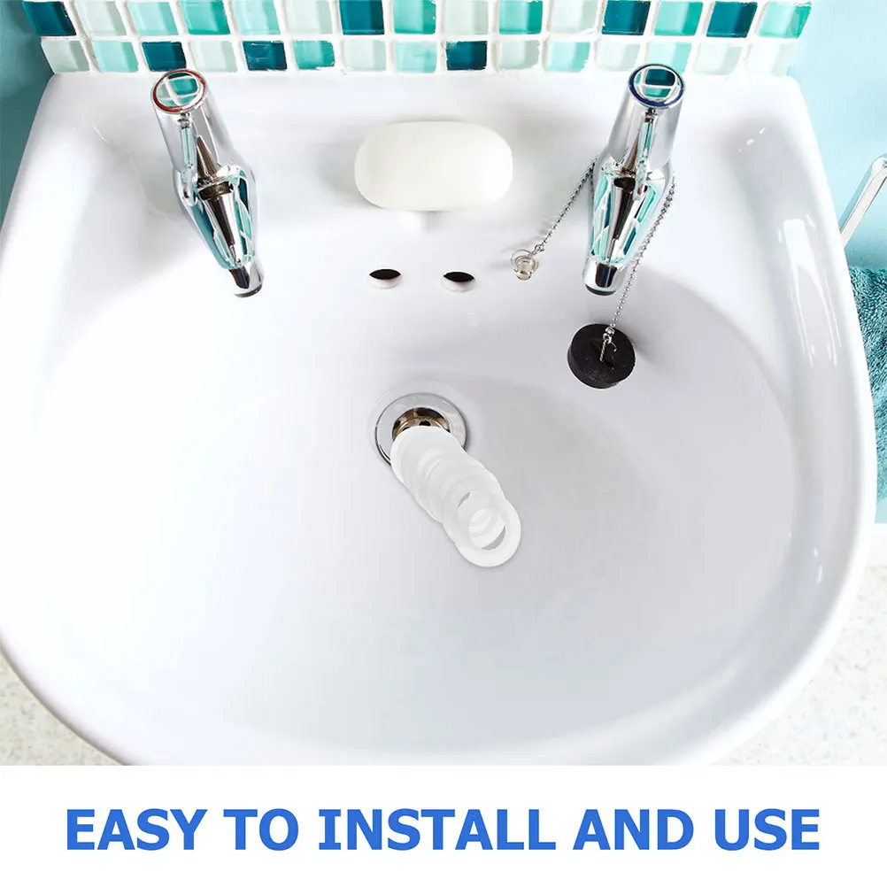 20 قطعة حشية بالوعة السيليكون استبدال حوض النفايات ختم المطاط غسالات للحمام المطبخ ثقب أبيض المقابس متنوعة