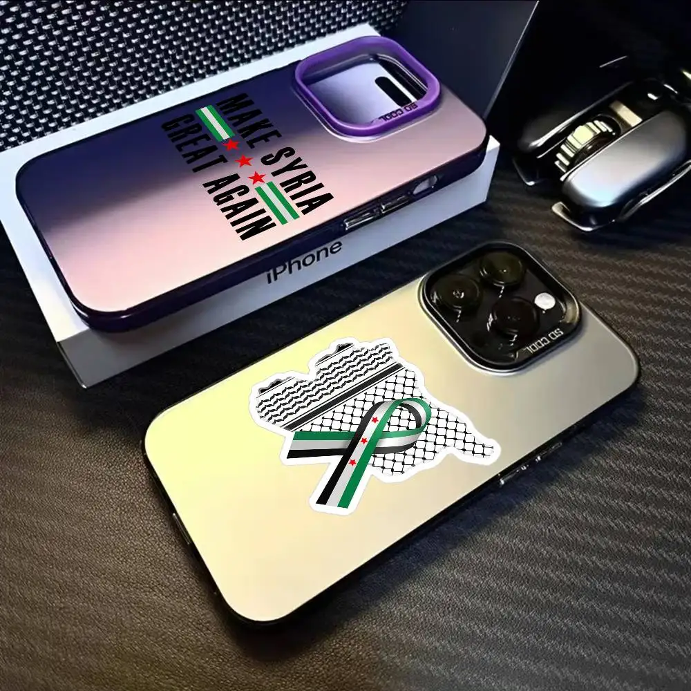Casing Ponsel Baru Motif Peta Bendera Suriah Untuk iPhone 17 16 15 14 13 12 11 Pro Max Air Multiwarna Matte Metalik Aurora Funda
