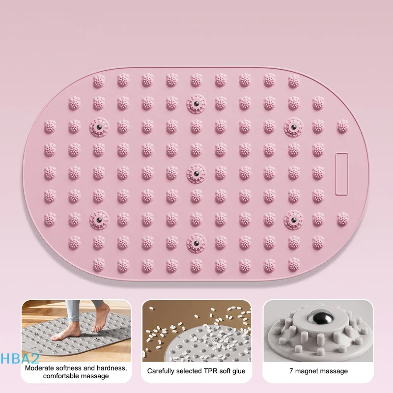 

【H】65x40cm Soft Silicone Foot Massage Mat, Acupressure Pad for Indoor Exercise & Reflexology Relaxation