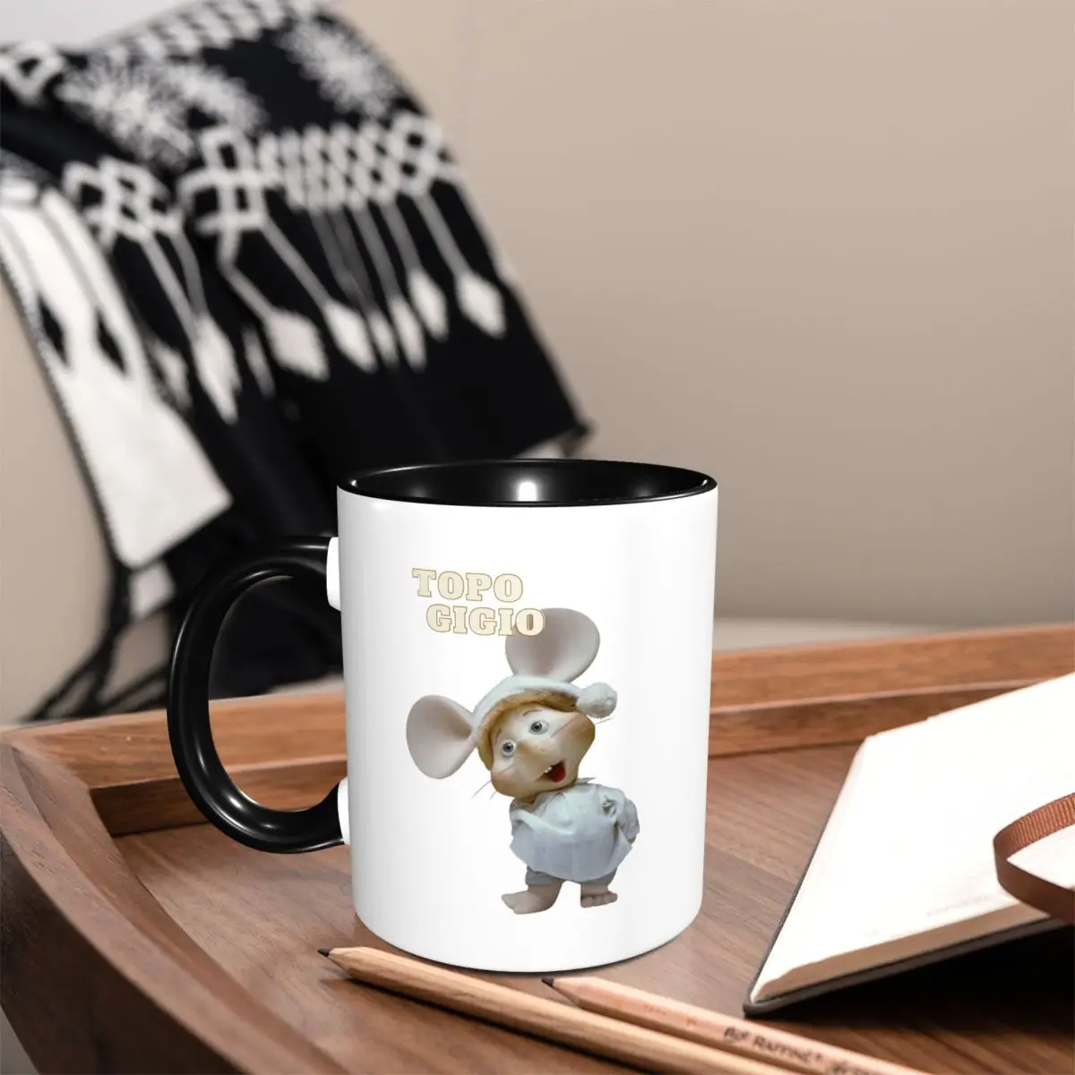 Taza Topo Gigio, tazas de café de cerámica divertidas, tazas de té, taza de leche, regalo para mujer y hombre