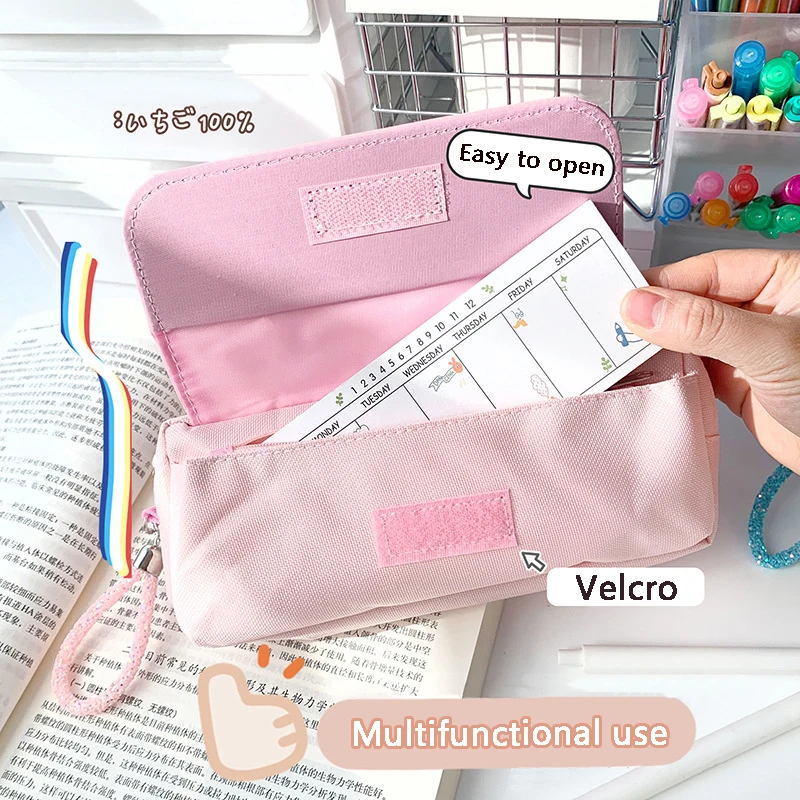 Kawaii Pencil Cases Large Capacity Cute Bag Pouch Back To School Supplies Holsters For Girls Korean Japanese Stationery