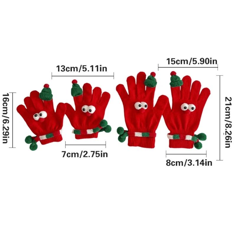 Фестиваль Тема 3D Шапка Санты Перчатки/Носки Праздничное мероприятие Ручная одежда для родителей и детей