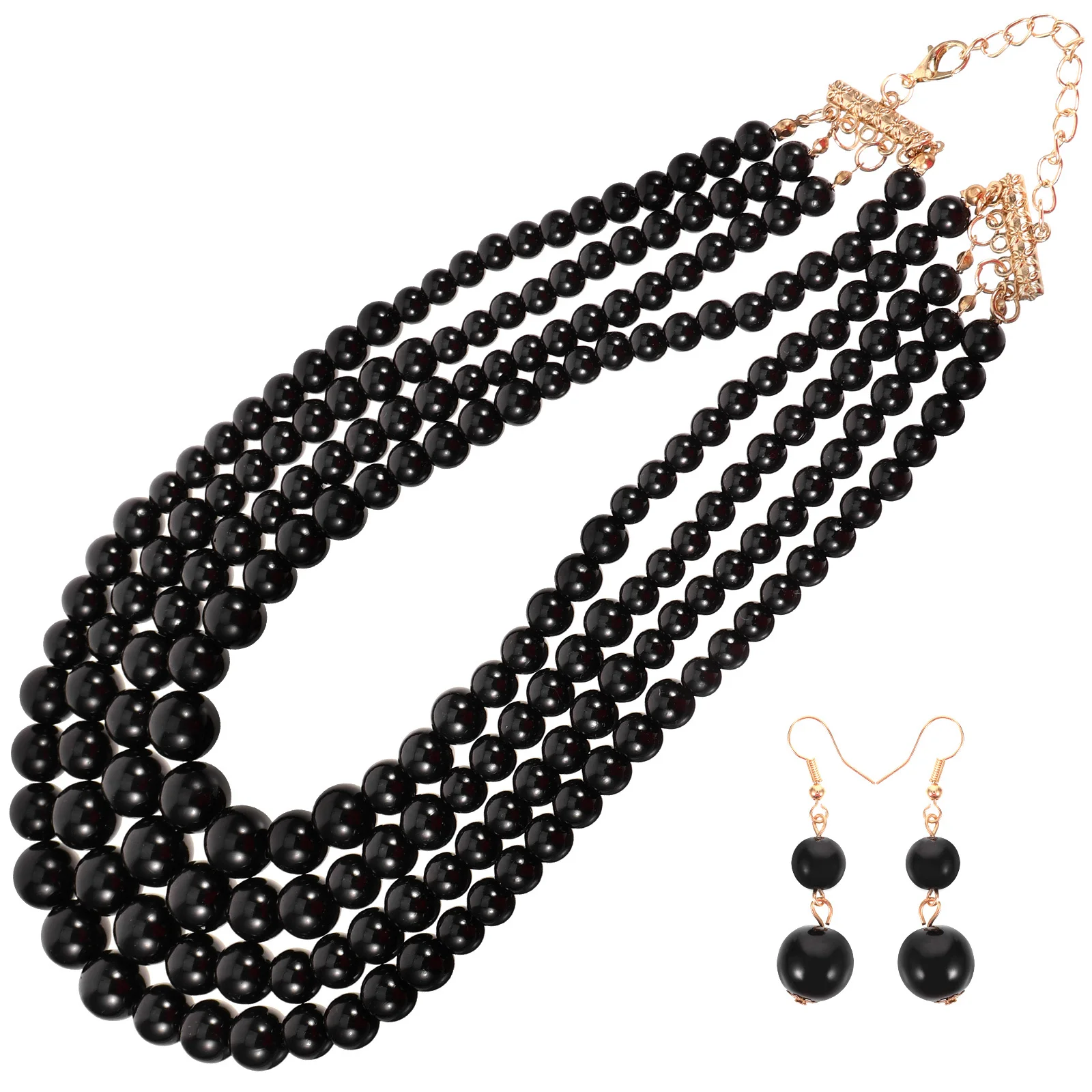 

1Set Pearl Necklace Beaded Earrings Elegant Wedding Banquet Jewelry Set Women Necklace Earring Party Gift Beaded Earrings