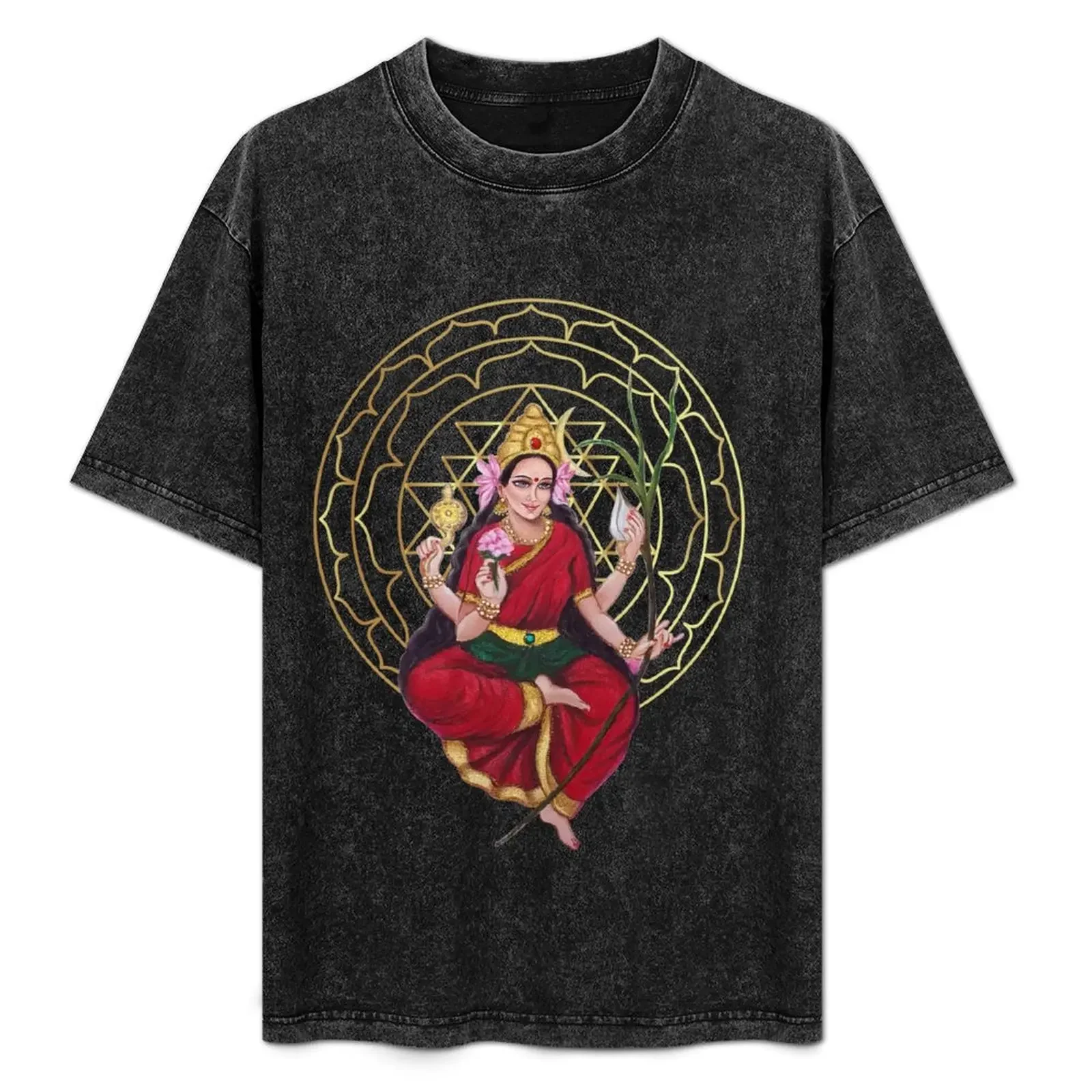 Lalitha Tripura Sundari Sri Yantra T-Shirt anime aesthetic clothes cotton t shirt men