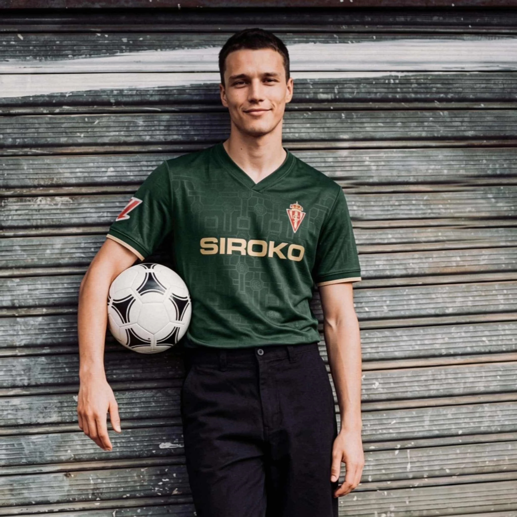 2026 Neue Real Sporting De Gijón 26-27 Saison Heim- & Auswärtstrikots – Herren Kurzarm-Sport-T-Shirt (Familien-Set) – Detail 5