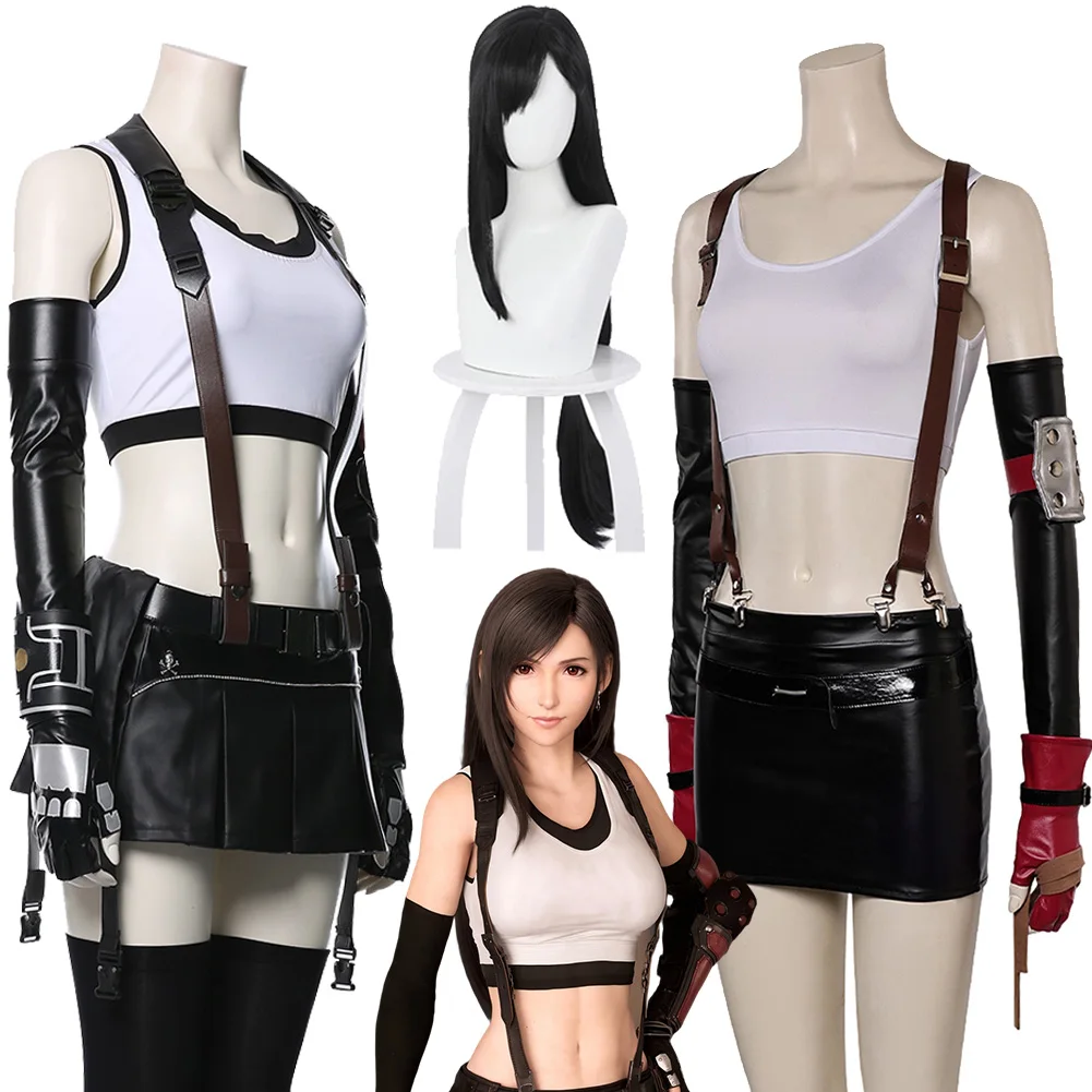 Tifa Lockhart Cosplay Fantasia Anime Game Fantasy Of Final Costume Disguise Women Roleplay Female Halloween Carnival Party Cloth