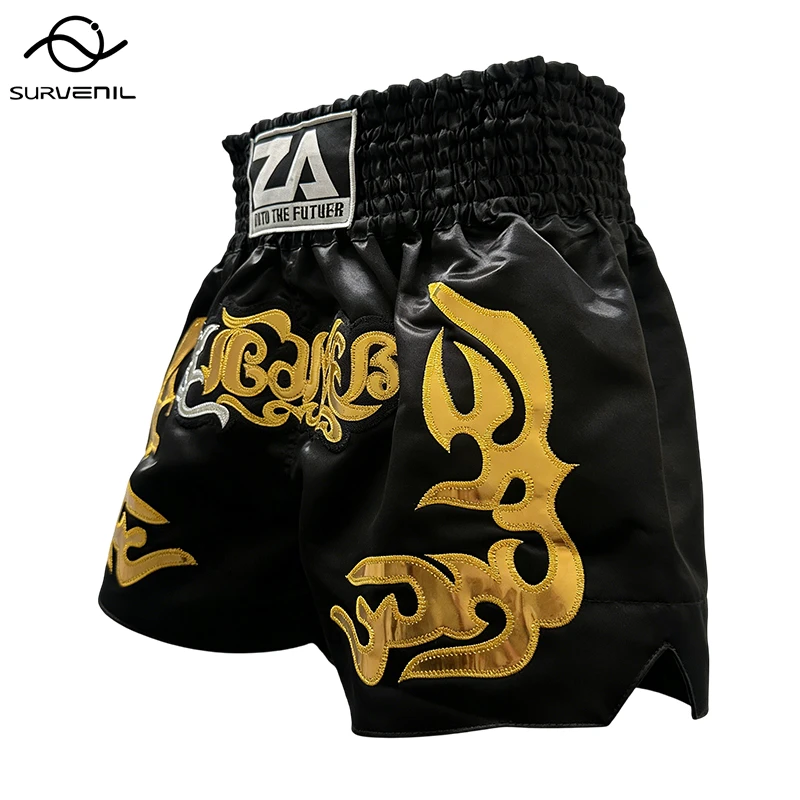 

Muay Thai Shorts Traditional Thai Boxing Shorts Men Women Kids Kickboxing Fight Pants Sanda Wrestling Sparring MMA Training Gear