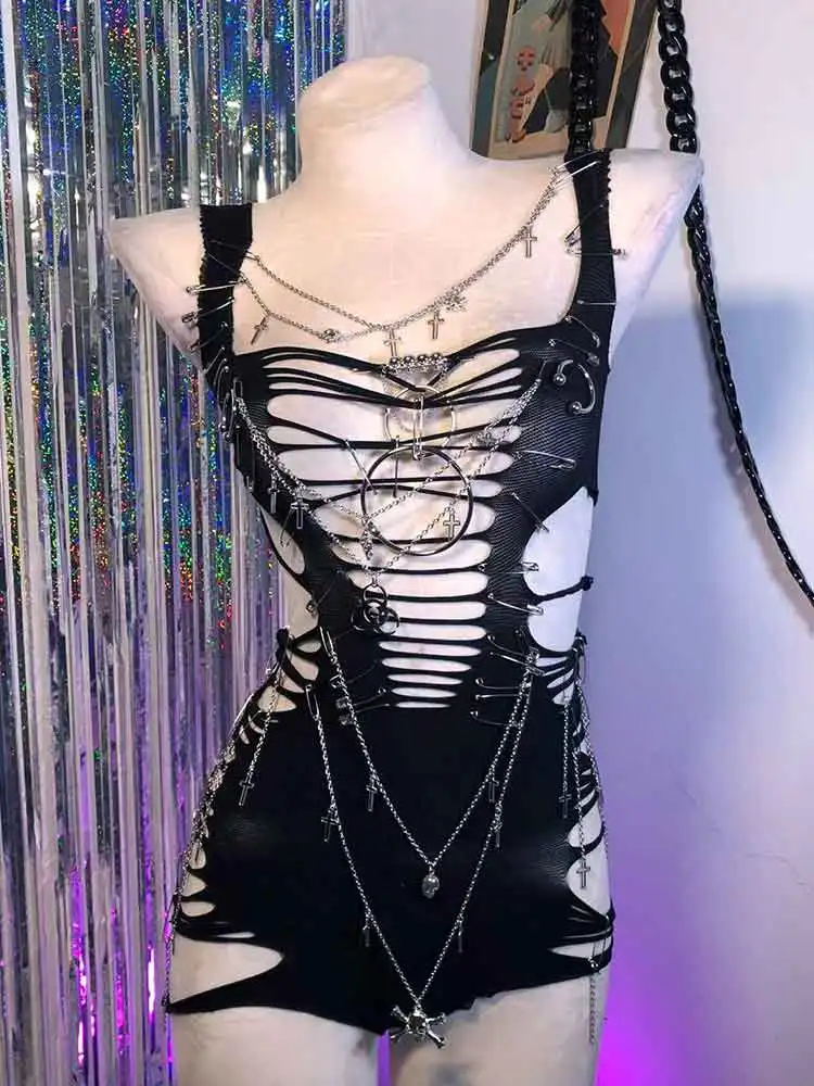 

Хип-хоп Булавка Панк Рок Гот Электронные девушки Эмо Ручная работа Подросток Готика Эко DIY Y2K Топы Череп Harajuku Модная кавайная цепочка Гранж 90-х годов