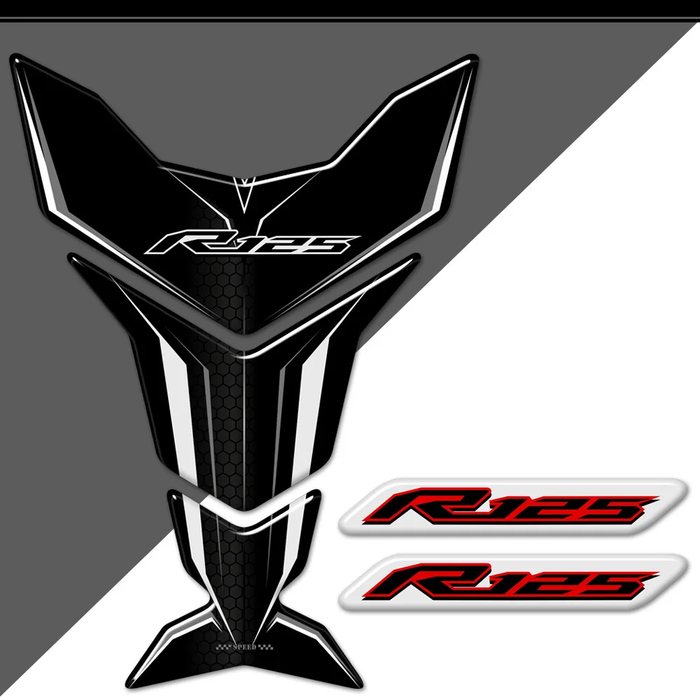 Emblemat ochraniacz na zbiornik dla Yamaha YZF R125 R 125 naklejki na motocykl z Logo 2014 2015 2016 2017 2019 2020