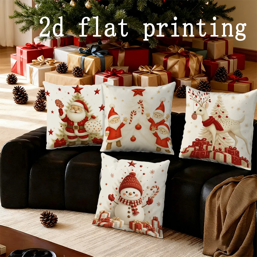 

Домашний декор, наволочка с рождественским праздничным узором, подходит для дивана, спальни, автомобиля, наволочка, прямоугольная подушка для спины