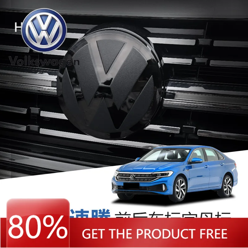 

Для VOLKSWAGEN: Совместимо с Volkswagen New Sagitar 2023 года – Эмблема на переднюю решетку, надпись на задний багажник, черный логотип для модификации