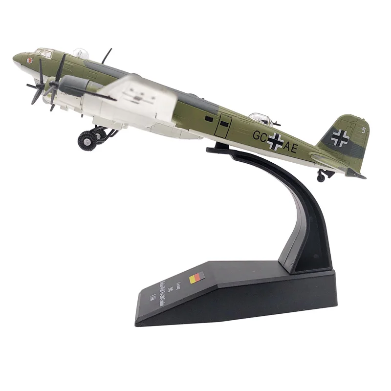 1/144 Scale Focke-Wulf Fw200 Condor Patrol Plane Diecast Metal Aircraft Ornament Model Boy Children Collection Birthday Toy Gift