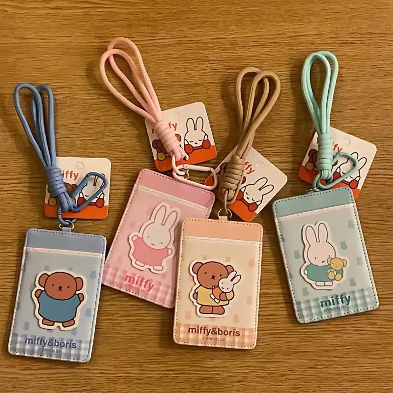 Cartoon Kawaii New Style Card Holder Card Protective Cover Pendant Jewelry Waterproof Access Control Good Looks Universal Miffy