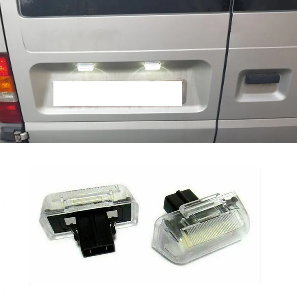 

2Pc For Ford Transit MK6 MK7 1985-2013 For Ford Transit Connect 2002-2013 OEM#4388111 LED License Number Plate Light