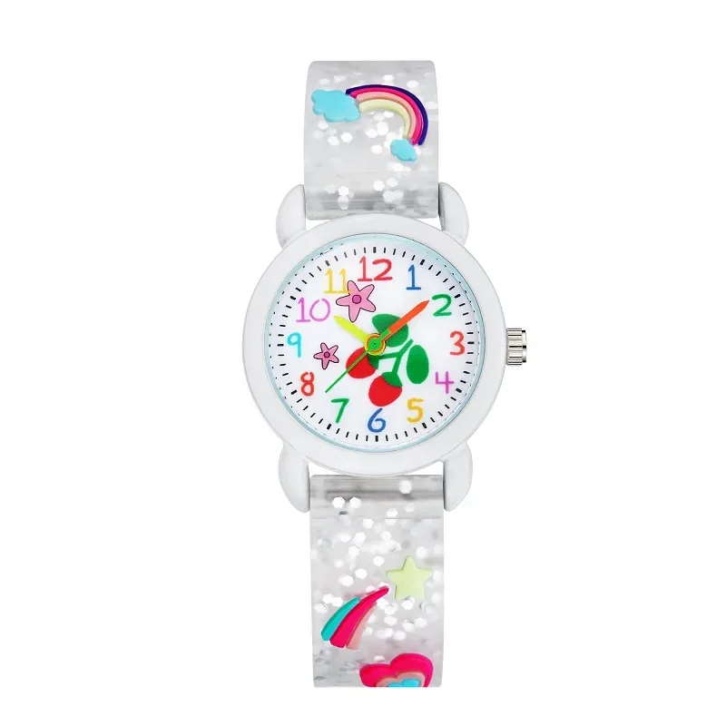 Jam Tangan Anak Perempuan Jam Tangan Kuarsa Silikon Anak Laki-laki Perempuan 3D Hadiah Anak Jam Tangan Anak