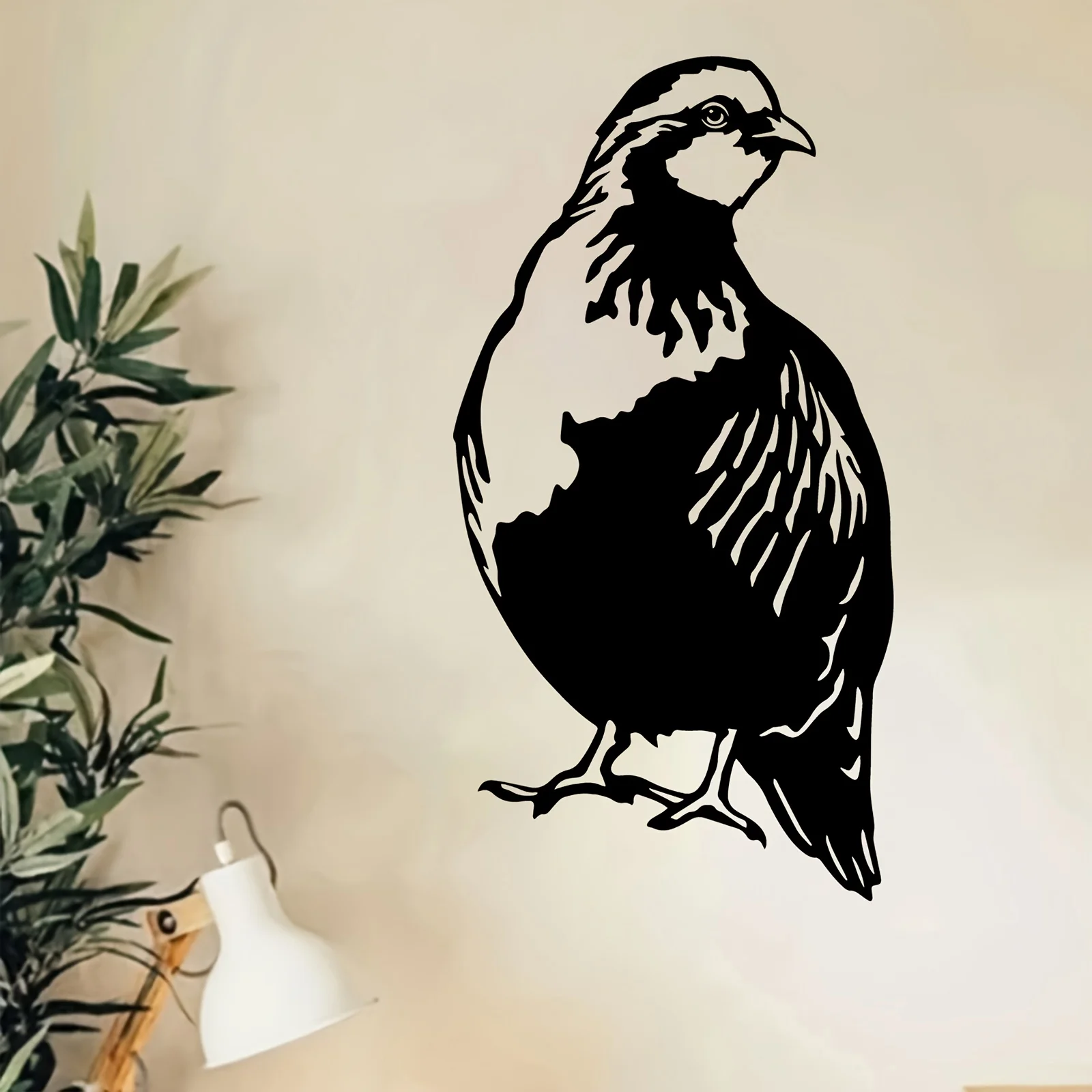 CIFBUY Metal Wall Art Quail Silhouette Cutout Bird Decor for Living Room Bedroom Rustic Farmhouse Style Black Finish