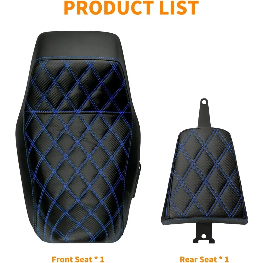 دراجة نارية الجبهة سائق متسابق مقعد الركاب الخلفي بيلايون وسادة مقعد جلدية قطعة واحدة مقعد صالح ل هارلي نايتستر RH975 RH9