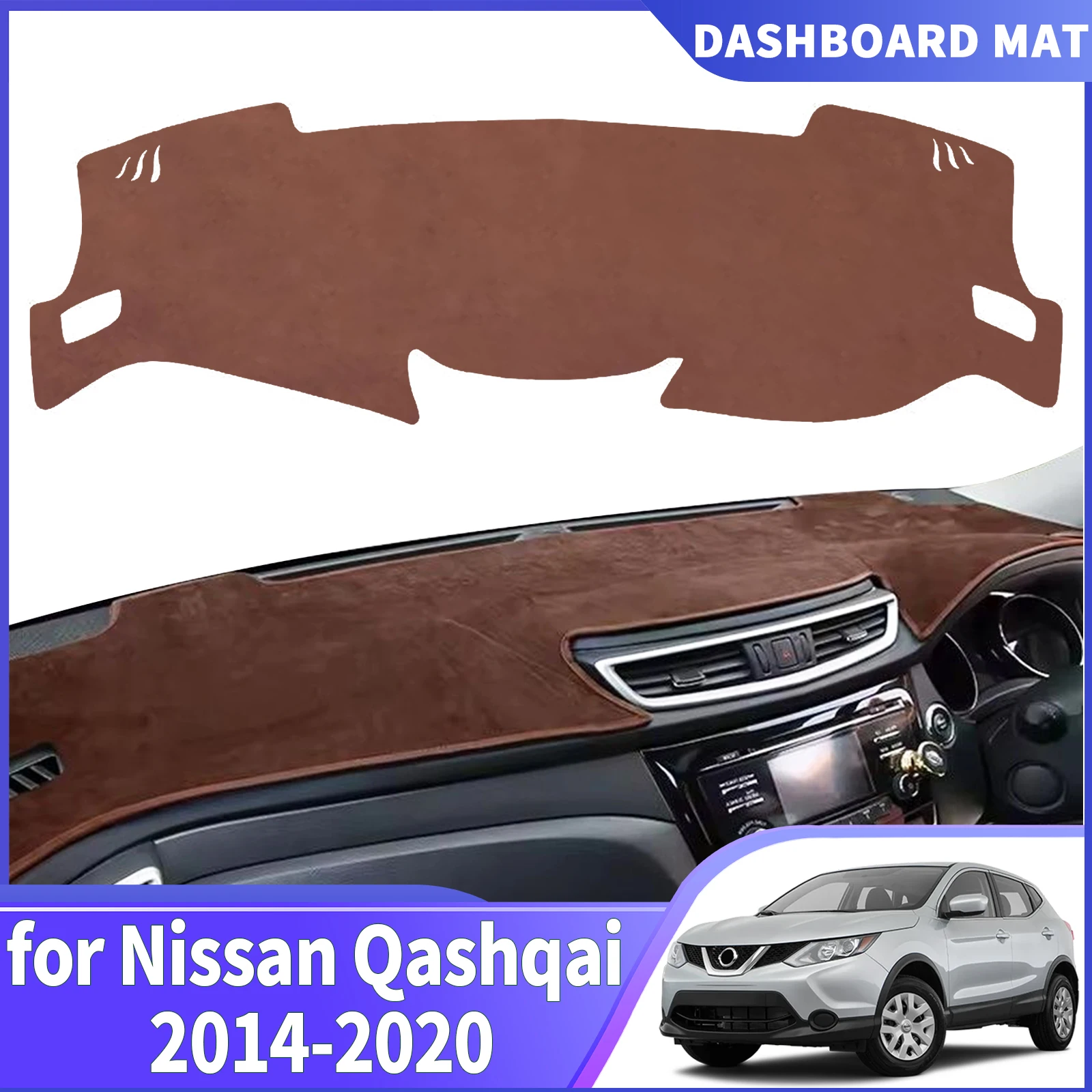 

fit for Nissan Qashqai J11 2020-2014 Car Dashmat Accessories Dashboard Cover Pad DashMat Sunshade Protective Carpet