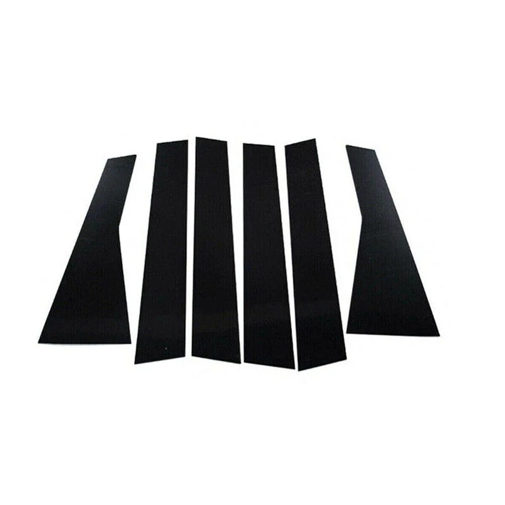 

Complete Set of 6 Glossy Black Door Pillar Trims for For KIA Forte K3 2019 2023 Accessory to Enhance Vehicle Style