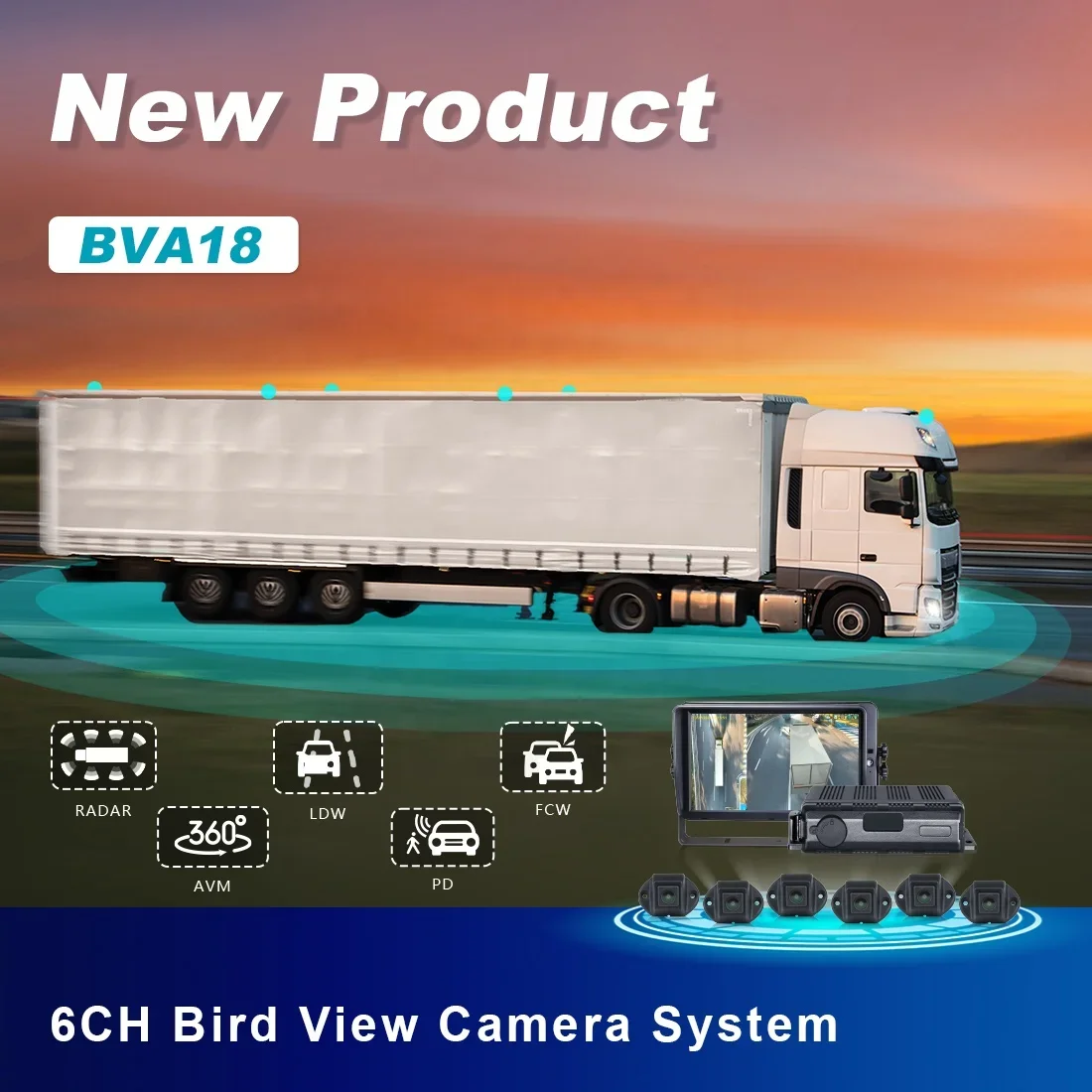 STONKAM 360 degree  bird view system for reversing truck bus heavy  vehicle support wifi gps tracking