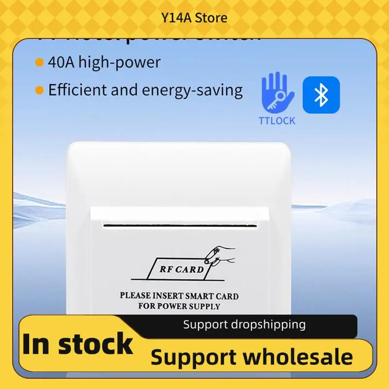 

Y14A TTLOCK Tthotel Power Saver Tthotel Energy Saving Switch RFID 13.56Mhz Card App Control Energy Saver For Hotel Apartment