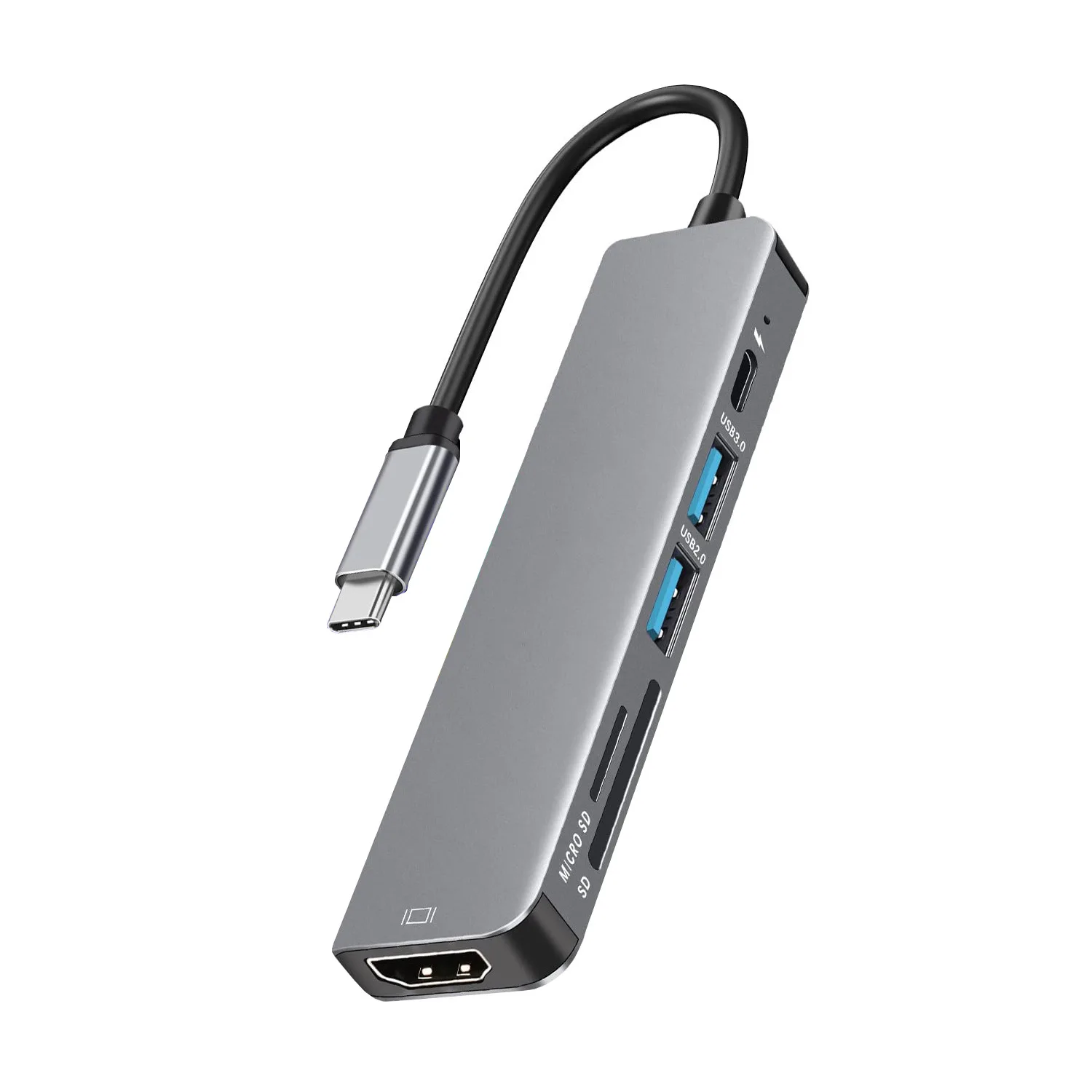 

USB 3.0 Type-C Hub HDMI-совместимый адаптер 4K Thunderbolt 3 USB C Hub 3.0 TF SD Reader Slot PD для MacBook Pro/Air/Huawei Mate