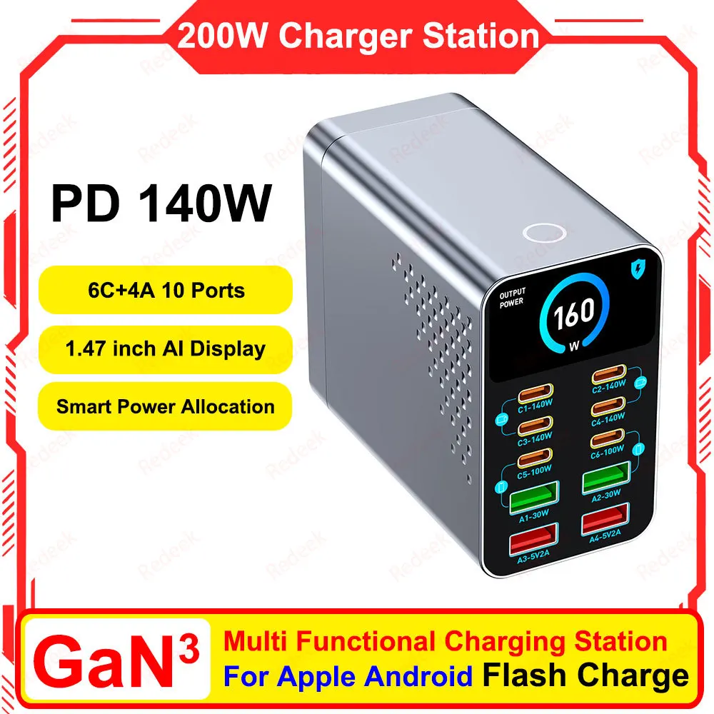 caricatore-gan-da-200-w-con-porta-usb-type-c-display-digitale-ai-10-funzioni-in-1-tecnologia-pd-da-140-w-stazione-di-alimentazione-da-scrivania-ricarica-rapida-per-iphone-18-pro-max-e-dispositivi-android