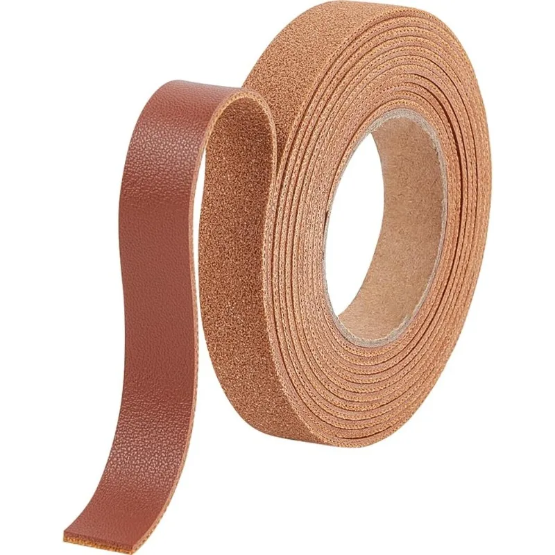 1 Roll 2m x 12.5mm Lychee Pattern Leather Straps Flat Imitation Leather Cord 1.7mm Thick Grain Leather Strips Braided Threads