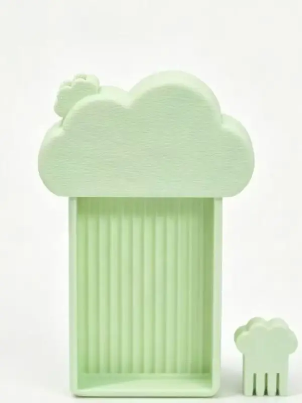 Cloud Shaped Large Capacity Portable Miniature  Design Smooth Macaron Colored Bean Spoon Puzzle Assembly Tool