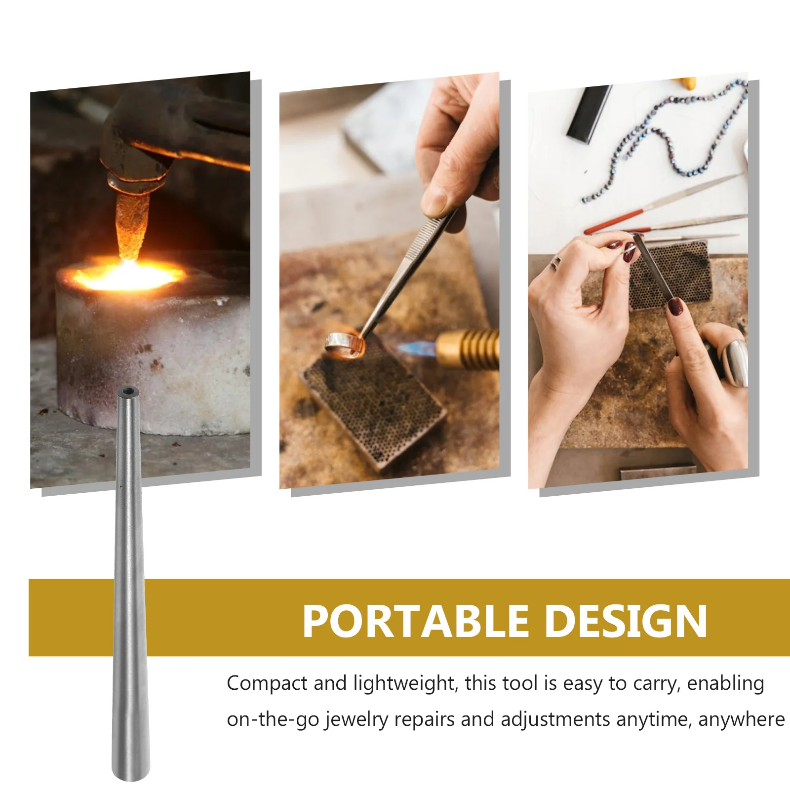 قابل للتعديل حلقة Sizer 27 سنتيمتر الحديد مغزل عصا التحجيم الدقيق قياس تشكيل المكبر أداة خواتم الضابط حلقة عرقوب المتوسع